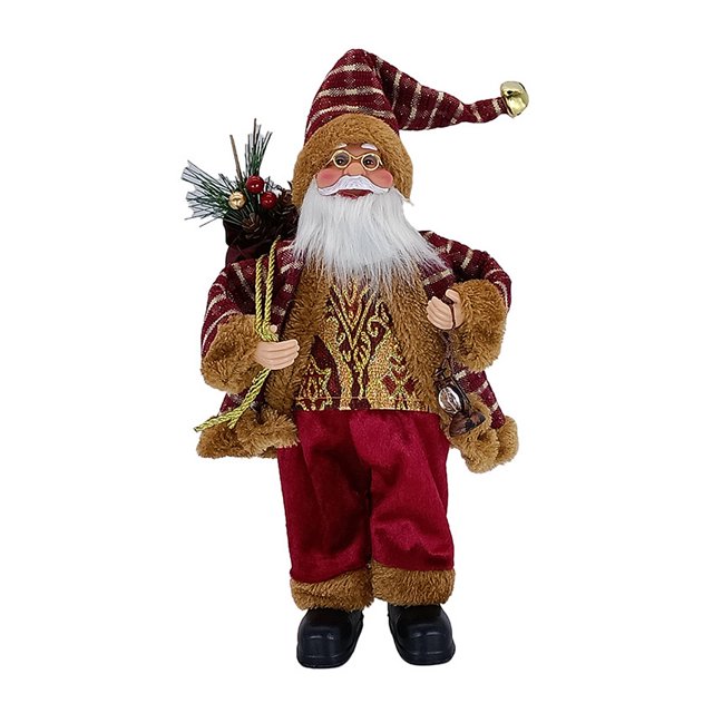 Ounissouiy Muñeco de Navidad de Papá Noel Decoración Sentado Decoración 30 cm Estatua de vacaciones Regalo de bricolaje de plástico 11.8 Kits de decoración para fiestas Tipo 1