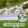 thumbnail image 6 of Pioneer Flower Floral Print Pattern Square Fitted Tablecloth with Elastic Edge,Square Table Cover,Washable Elastic Table Cover for Home Kitchen Party Decor 36"x36", 6 of 6