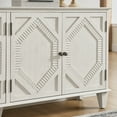thumbnail image 6 of 65.2" Sideboard Buffet Cabinet with Storage, Large Storage Cabinet with Adjustable Shelves, 4 Doors Modern Coffee Bar, Console Table for Living Room/Entryway/Kitchen, White, 6 of 9