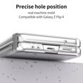 thumbnail image 4 of MonsDirect for 6.7 inch Samsung Galaxy Z Flip 3 5G 2021 Case with A Capacitance Pen, Two Hinge Protection Hard PC Back Anti-Drop Shockproof Full Coverage with S Pen Holder for Galaxy Z Flip 3, Clear, 4 of 7