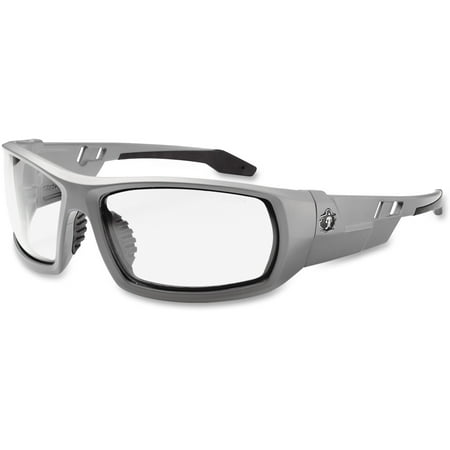 

Ergodyne Fog-off Clear Lens/gray Frame Safety Glasses - Durable Flexible Non-slip Scratch Resistant Anti-fog Perspiration Resistant - Ultraviolet Protection - Gray - 1 Each