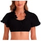 thumbnail image 2 of Fiudx Ofertas Flash Del Día Solo En Línea Blusas Sexys de Color Sólido para Mujer, Tops de Manga Corta con Cuello Redondo para Festival de Cerveza, 2 of 3