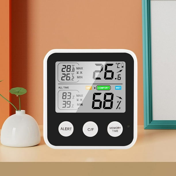 Termohigrómetro Reloj De Pared Con Medidor De Temperatura Y