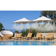 Misting System, Outdoor Misting Cooling System for Patio, 75.46FT (23M) Misting Line + 25 Brass Mist Nozzles Brass Adapter for Patio Garden Trampoline Greenhouse