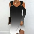 thumbnail image 4 of Summer Dress for Women,Dress for Women,Womens Summer Printed Fashion Long Sleeve Turndown Collar Dress,Long Sleeve Dress for Women,Womens Summer Dress, 4 of 5