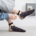 thumbnail image 6 of Uemuo Romantic Rose Animal Couple Printed Crew Socks, Moisture-Wicking Socks, Athletic Socks for Men Breathable Cushion Socks Casual Sport Socks for Running Traveling, 6 of 6