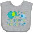 thumbnail image 3 of Inktastic My Grammy Loves Me Cute Elephants Boys or Girls Baby Bib, 3 of 4