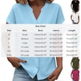 thumbnail image 3 of Womens Blouses Ndbuld Women's Fashionable V-neck Button-down Short-sleeved Shirt Top Army Green XXL, 3 of 6