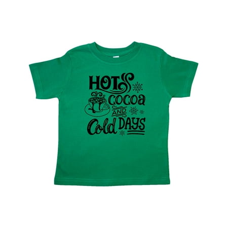 

Inktastic Christmas Hot Cocoa and Cold Days with Snowflakes Gift Toddler Boy or Toddler Girl T-Shirt