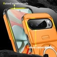 thumbnail image 6 of Compatible with Google Pixel 10 Pro XL Case with Camera Lens Slide Cover Magnetic Ring Stand [Compatible with MagSafe] Shockproof Heavy Duty Military Phone Case for Google Pixel 10 Pro XL,Orange, 6 of 10