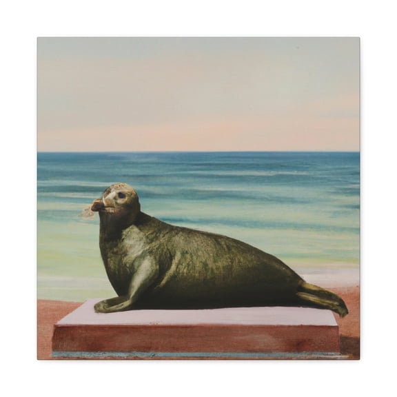 Seal on the Shoreline - Canvas