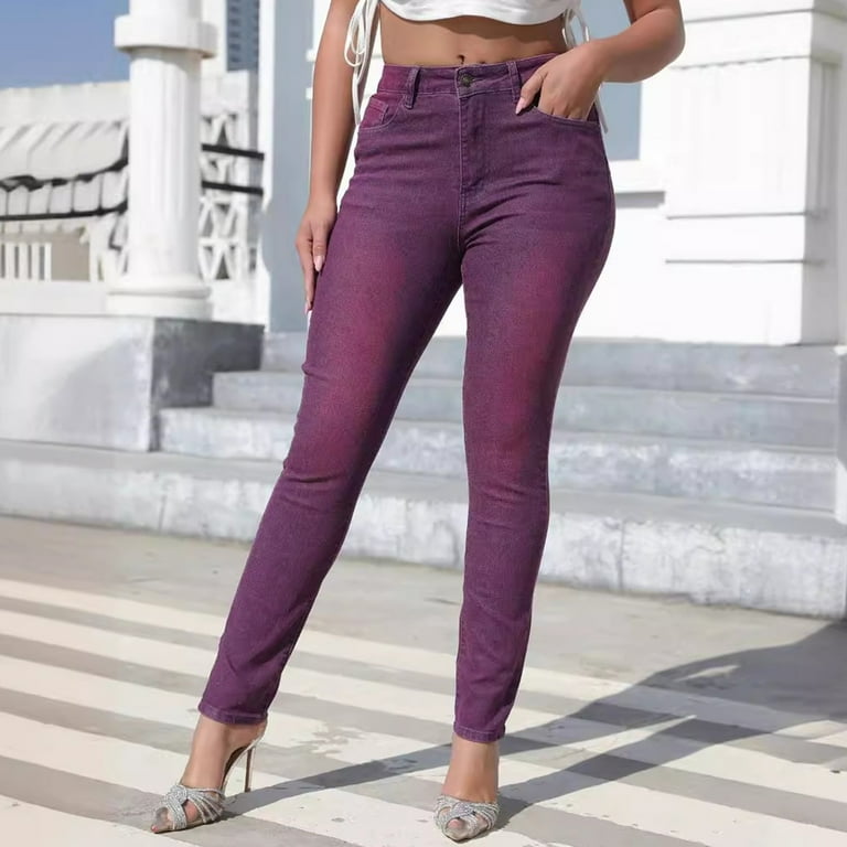ZHAGHMIN Elastic Waist Jeans for Women Fashion Skinny Jeans ZHAGHMIN Elastic Waist Jeans for Women Fashion Skinny Jeans