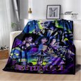 thumbnail image 3 of Horror movie B-Beetlejuice blankets Flannel Warm blanket Soft and comfortable blanket Travel Blanket bed linings Birthday Gift, 3 of 5
