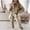 Apricot, variant on Avamo Ladies Two Piece Outfit Long Sleeve Jogger Set Hoodies Sweatsuits Hooded Sweatshirts Sweatpants Jogging Tracksuit Sets White M