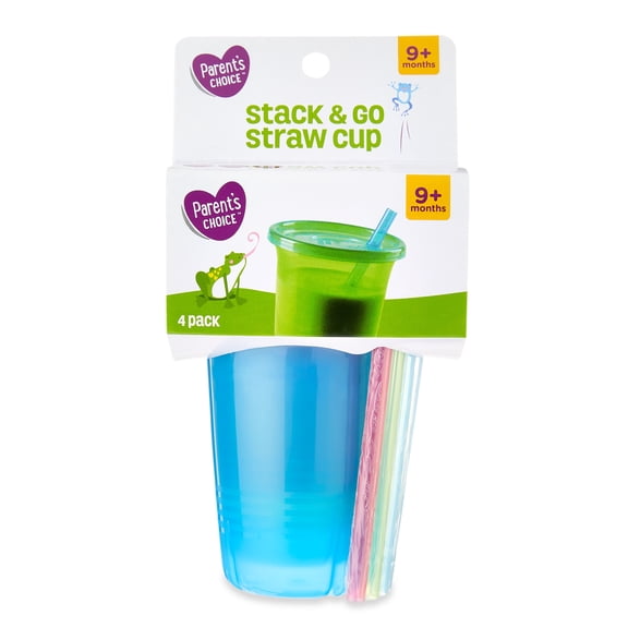 Parents Choice Parent`s Choice S G Straw Cup 4pk