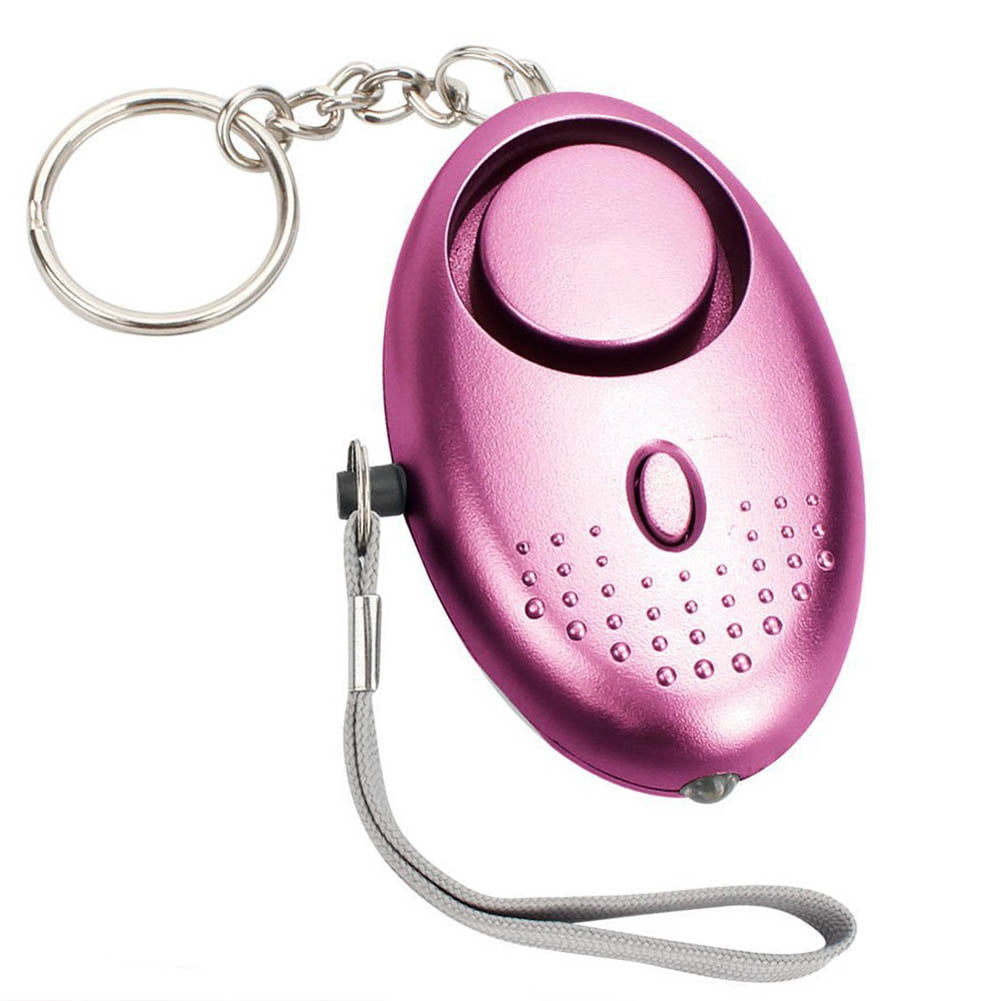 2pcs Personal Security Anti-attack 120db Security Alarm Keychain Pink 