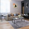 thumbnail image 3 of Costway 3 Pcs Modern Faux Marble Coffee End Table Set W/ Metal Frame Living Room Decor, 3 of 10