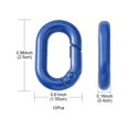 thumbnail image 4 of 10Pcs Spray Painted Alloy Spring Gate Rings Oval Ring Mixed Color 25x15.5x4mm inner diameter: 16x7.5mm, 4 of 6