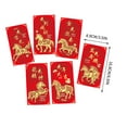 thumbnail image 3 of Year of the Horse Red Envelopes Lucky Money Pack - Lunar New Year Chinese Zodiac Gift Envelopes for Kids and Adults, 6 Pack, 3 of 5