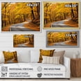 thumbnail image 4 of Designart "Autumnal Journey Forest's Golden Road I" Landscapes Framed Wall Art - Modern Yellow Road Living Room Framed Canvas Art, 4 of 6