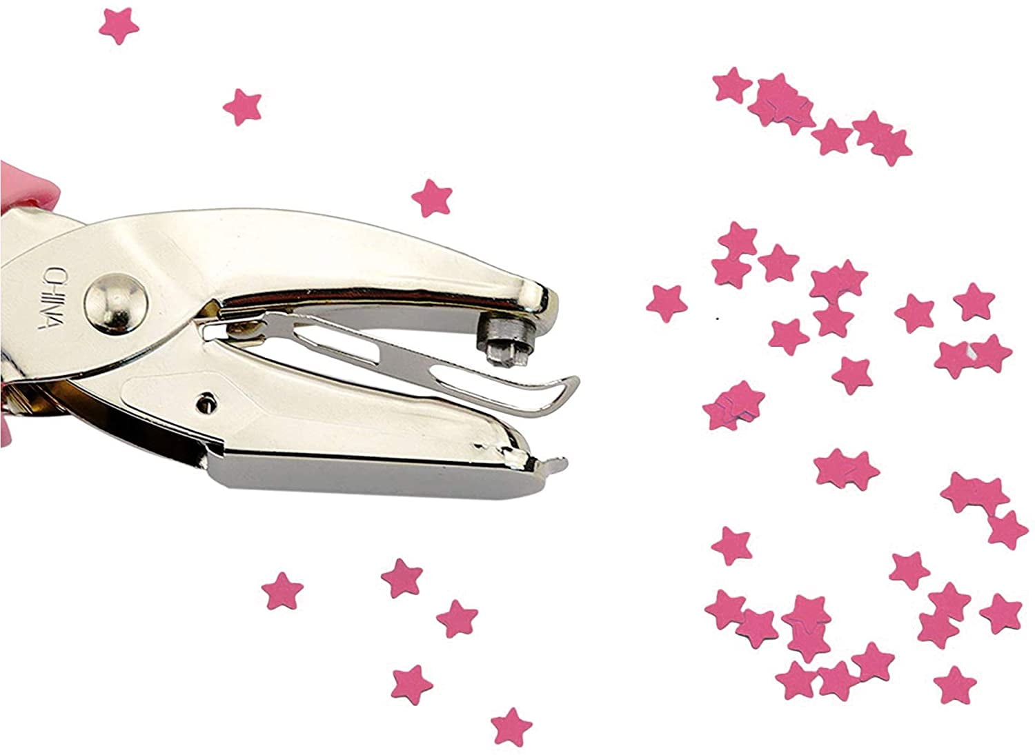 ABCISI 2 Pack 1/4 Inch Star Shaped Metal Single Handheld Paper Hole Puncher, Star Hole Punch with Soft-Handled for Tags Clothing Ticket, Ideal in Craft Projects for functional and Decorative Purposes