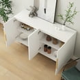 thumbnail image 4 of Llinc Store White Modern Buffet Cabinet with Storage, Fluted Sideboard Large Buffet with Adjustable Shelves, Credenza, Accent Cabinet Console Table, 4 of 9