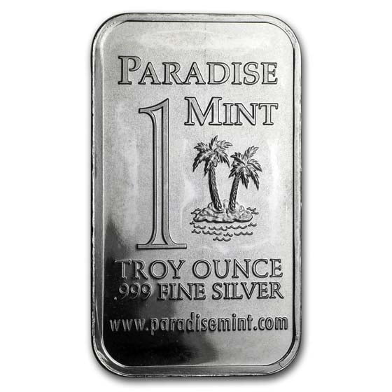 1 oz Silver Bar - Paradise Mint