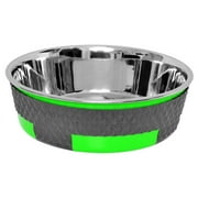 Color Splash - Designer Trimond Bowl - Large - Green - for Pet/Dog - 54 Oz - 6 Cups