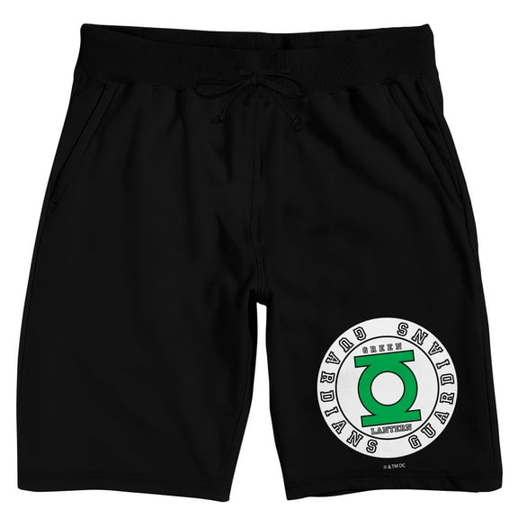Green Lantern Guardians Men's Black Sleep Pajama Shorts-Medium