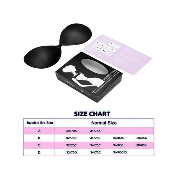 ECMLN Sexy Invisible Bras Resuable Women Push Up Silicone Seamless