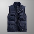 thumbnail image 2 of Feipeng Men's Casual Lightweight Outdoor Fishing Work Safari Travel Photo Cargo Vest Jacket Multi Pockets, 2 of 7