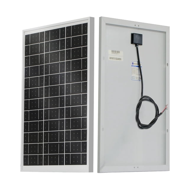 Panel solar ECO-WORTHY de 25 W, 12 V, monocristalino, impermeable, para cargar batería de 12 V de RV, barco, remolque, ATV, coche o alimentar luz de 12 V, carga de batería de 12 V y otras aplicaciones