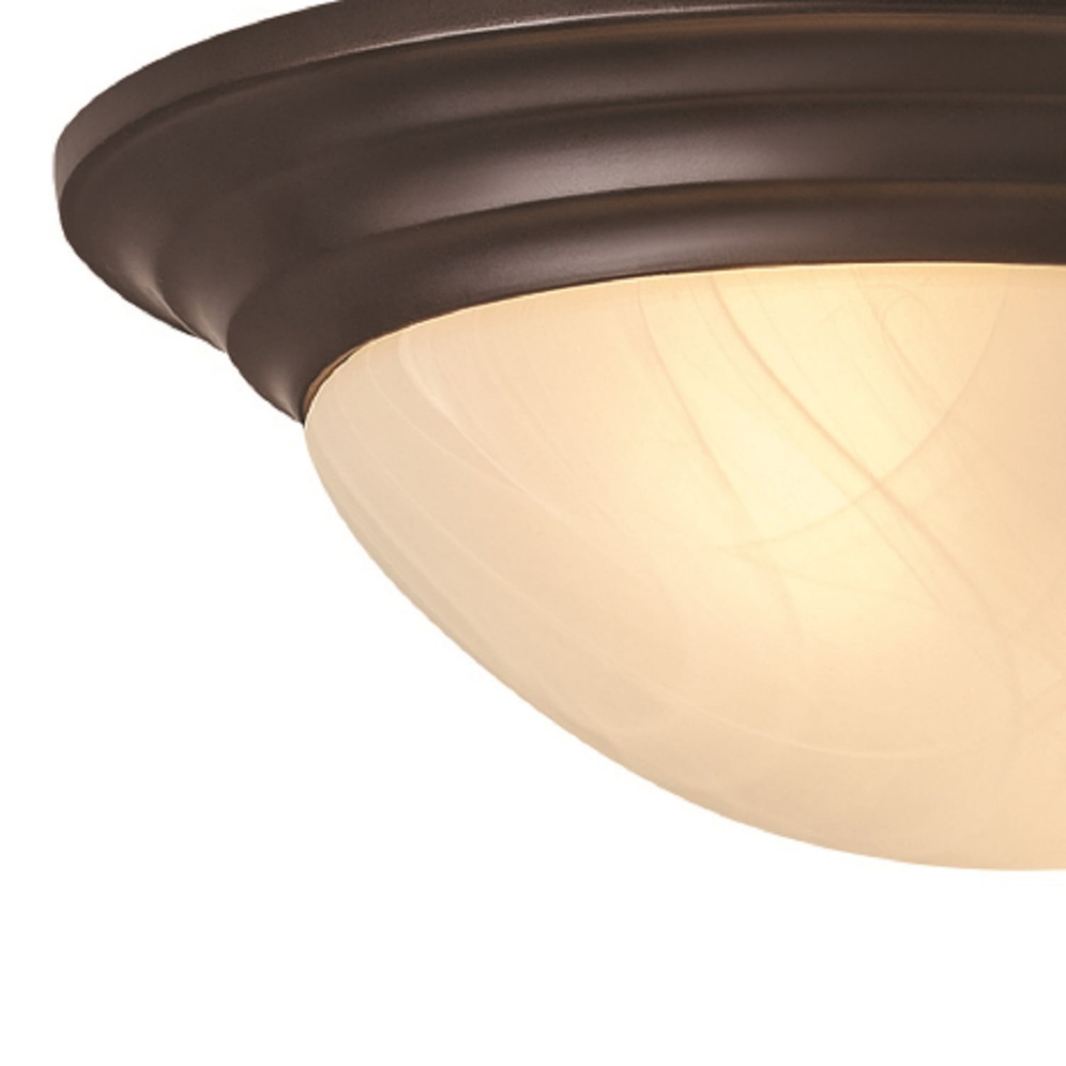 Mainstays 12" Classic Flush Mount Ceiling Light, Bronze Finish Frosted Glass Shade, Bulb Not Included