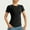 Black, variant on FAHXNVB Womens Workout Tops Short Sleeve Athletic Shirts Yoga Gym Crewneck Quick Dry Tshirts Solid Color Slim Fit Breathable Moisture Wicking Tees
