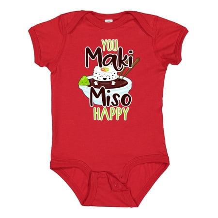 

Inktastic Sushi You Maki Miso Happy Gift Baby Boy or Baby Girl Bodysuit