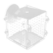 Acrylic Transparent Fish Tank Breeding Breeder Box Aquarium Incubator x8x8.8cm