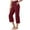 Red, variant on Women's Palazzo Pants Boho Floral Trousers Summer Beach Casual Yoga High Waist Solid Color Capri Hit Stretchy Slimming with Pockets Palazzo Pants Lounge Trousers