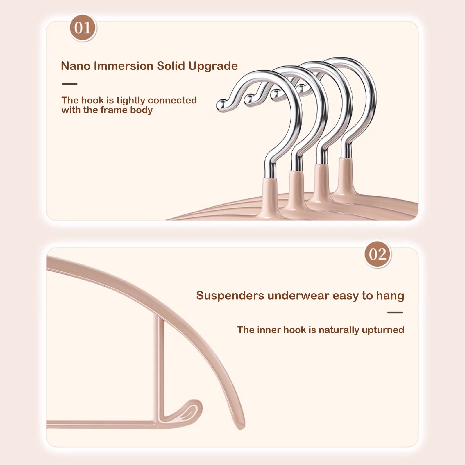 Tyidzon Clothes Hangers 10 Pack, Non Slip Metal Sweater Clothes Hangers No Shoulder Bump 16 Inch Heavy Duty Durable Coat Hanger for Closet, Suit, Dress, Jacket, Pant, Shirt