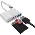 thumbnail image 2 of Lecteur de Carte SD pour IPhone, Adaptateur USB 3 en 1, Adaptateur de Carte MicroSD SD pour iPad, Lecture Simultanée, Cartes Mémoire Doubles, Caméra Trail, Lecteur SD, Prend en Charge Ios 15 et Plus, 2 of 5