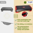 thumbnail image 4 of Yes4All Multifunctional Adjustable Aerobic Stepper, Extra Half Round Legs, for Workout Exercise (Red), 4 of 8