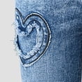 thumbnail image 6 of Gubotare Toddler Girls Jeans Kids Girls Jeans Casual Raw Hem Ripped Jeans Flare Bell Bottom Denim Pants Size 13-14 (Blue,13-14 Years), 6 of 8