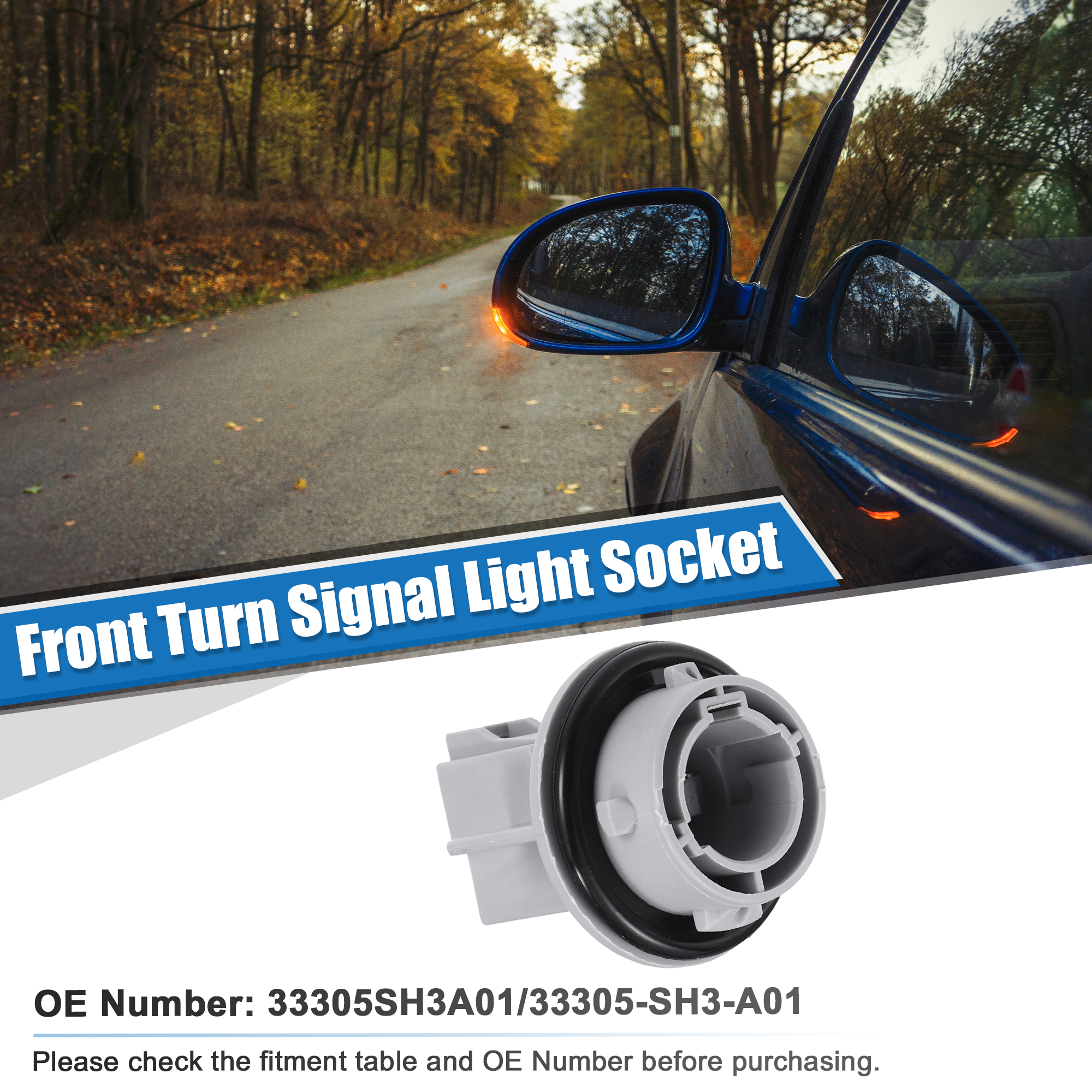 Unique Bargains 2pcs Front Turn Signal Light Socket for Acura Integra NSX RL