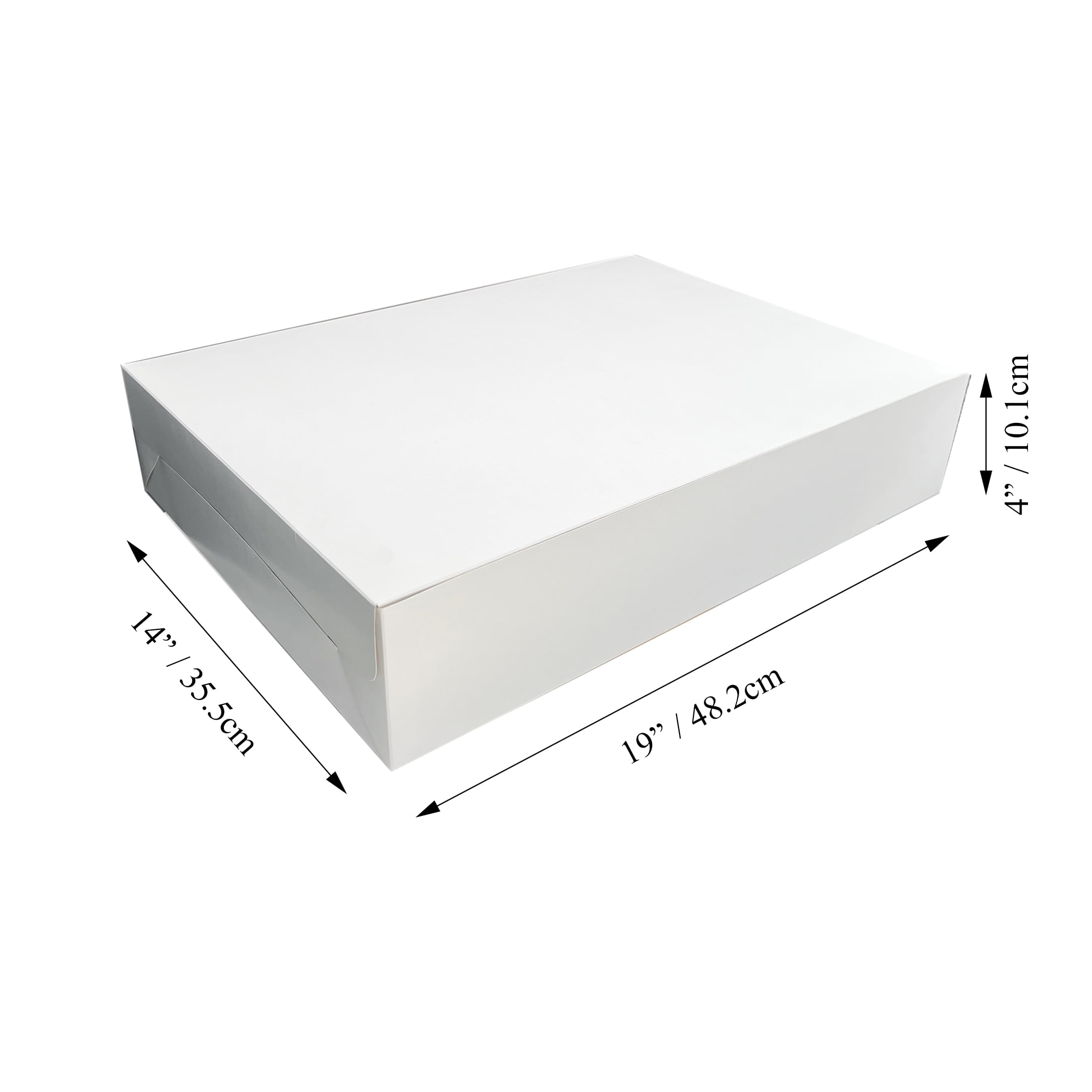 19" x 14" x 4" White Folding Cake Box, by Way To Celebrate