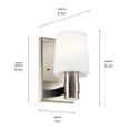 thumbnail image 2 of 55174NI Kichler Lighting Adani - 1 Light Wall Sconce In Modern Style-8.5 Inches Tall and 5 Inches Wide-Brushed Nickel Finish, 2 of 6