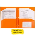 thumbnail image 2 of Five Star 2-Pocket Stay-Put Plastic Folder, Orange (33570), 2 of 7