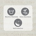 thumbnail image 3 of Beautiful Oval Cotton Bath Rug by Drew Barrymore, Off White, 20" x 34", 3 of 10
