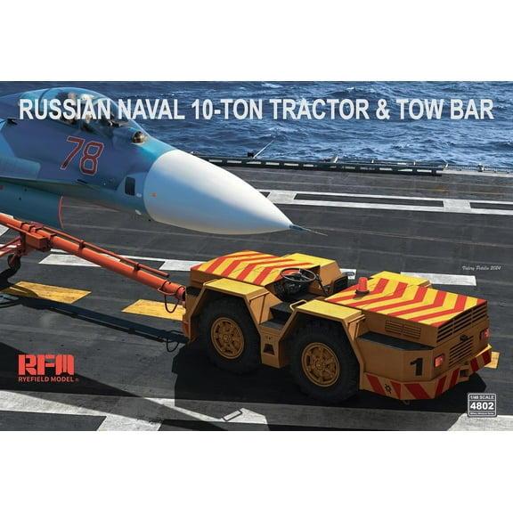 RYEFIELD 4802 1/48 Scale RUSSIAN NAVAL 10-TON TRACTOR & TOW BAR