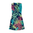 thumbnail image 6 of Qwertyu Hawaiian Dresses for Women Sleeveless Palm Tree Tropical Print Summer Beach Sundress Crew Neck Loose Fit Casual Vacation Tank Dress, 6 of 6