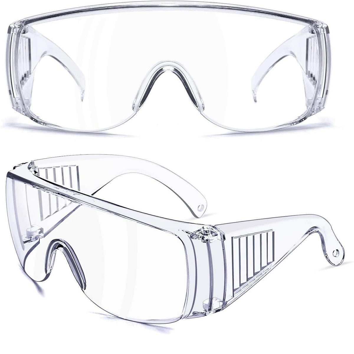 Safety Goggles Over Glasses Lab Work Eye Protective Eyewear Clear Lens Splash 
