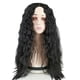 thumbnail image 4 of Peluca de pelo largo y rizado, permanente de maíz, pelo rizado pequeño, fibra química, tocado-negro TUNC Sencillez, 4 of 4